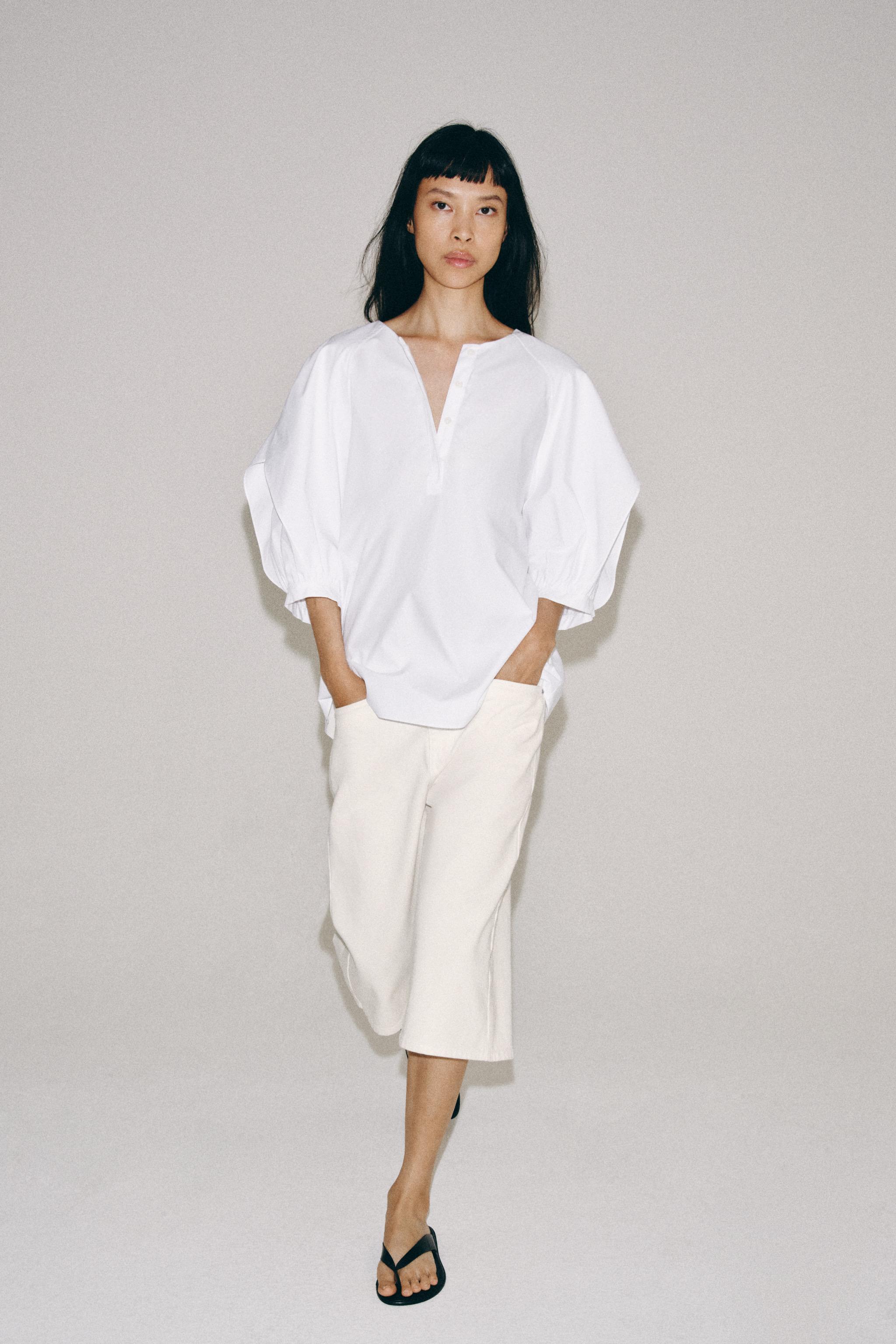 PLEATED SLEEVE SHIRT ZW COLLECTION